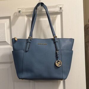 Michael Kors Classic Blue Tote good condition. Please see photos for light spots